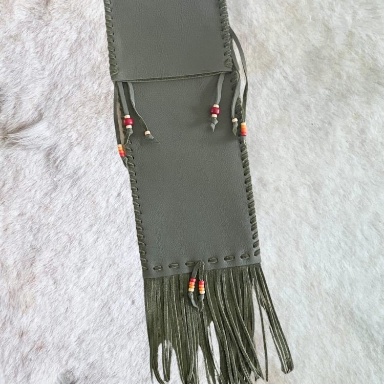 funda alicia para maracas y joyas sonoras 1548fx027 deverd | hecha a mano con cuero desert